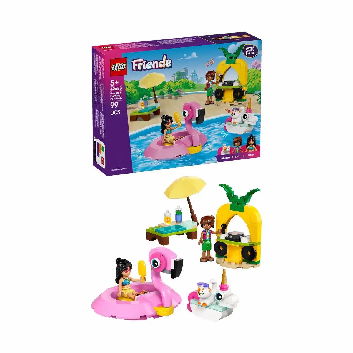 Lego - LEGO Friends Poolparty mit Einhorn und Flamingo