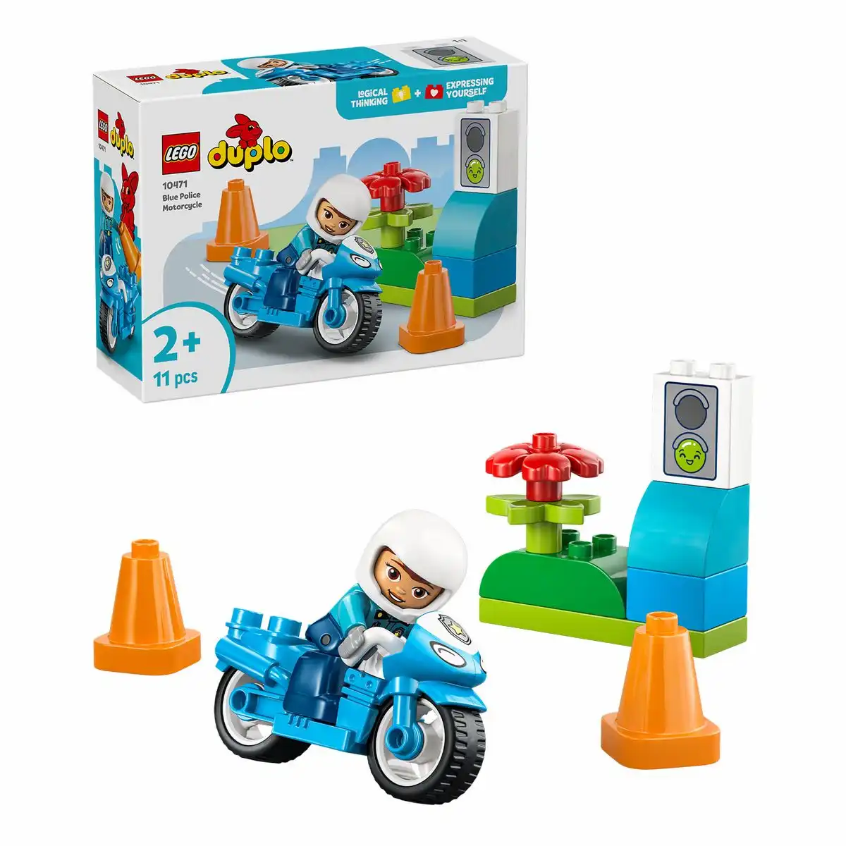 Lego - LEGO duplo Blaues Polizeimotorrad