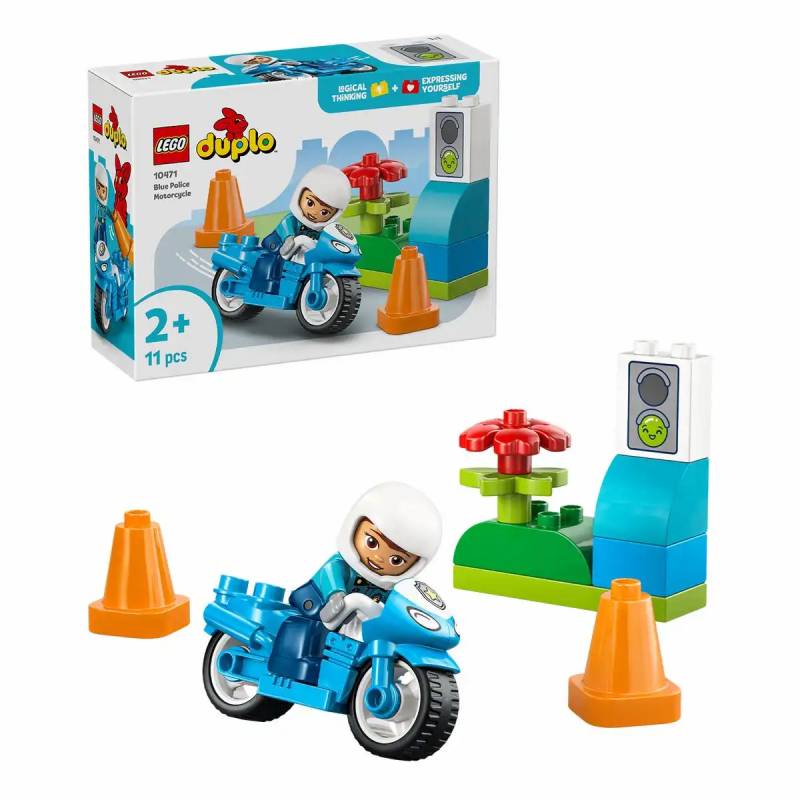 Lego - LEGO duplo Blaues Polizeimotorrad