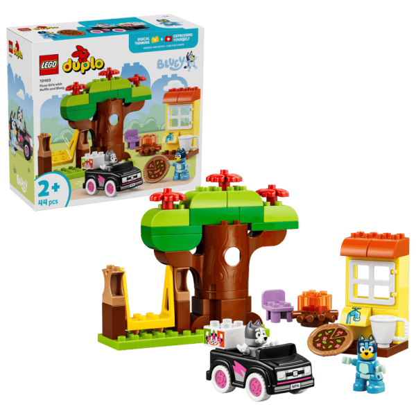 Lego - duplo Bluey Pizza Schwestern mit Muffin und Bluey Lego - duplo Bluey Pizza Schwestern mit Muffin und Bluey