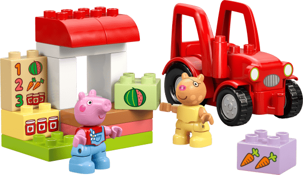 Lego - duplo Peppa Pig Traktor und Marktstand