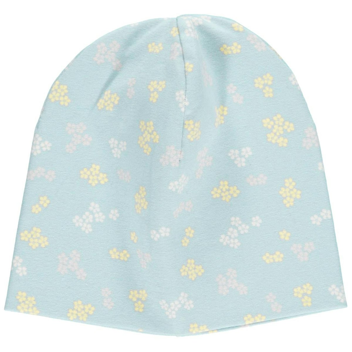 Leichte Baby Beanie Gänseblümchen babyblau 92/98