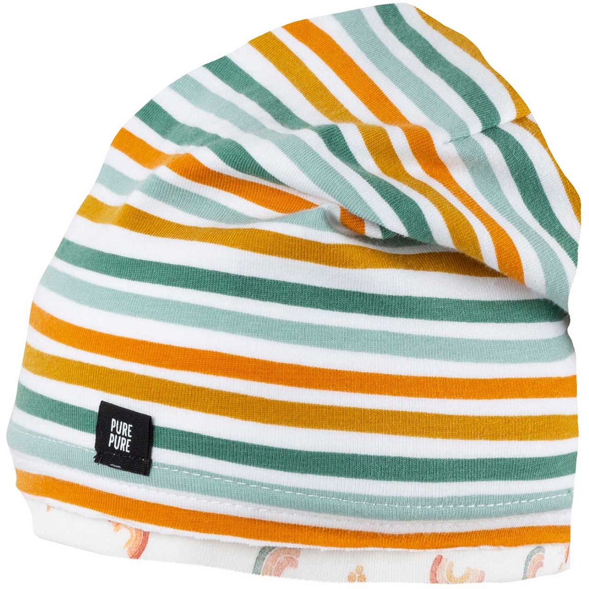 Leichte Beanie Regenbogen Streifen 45/47