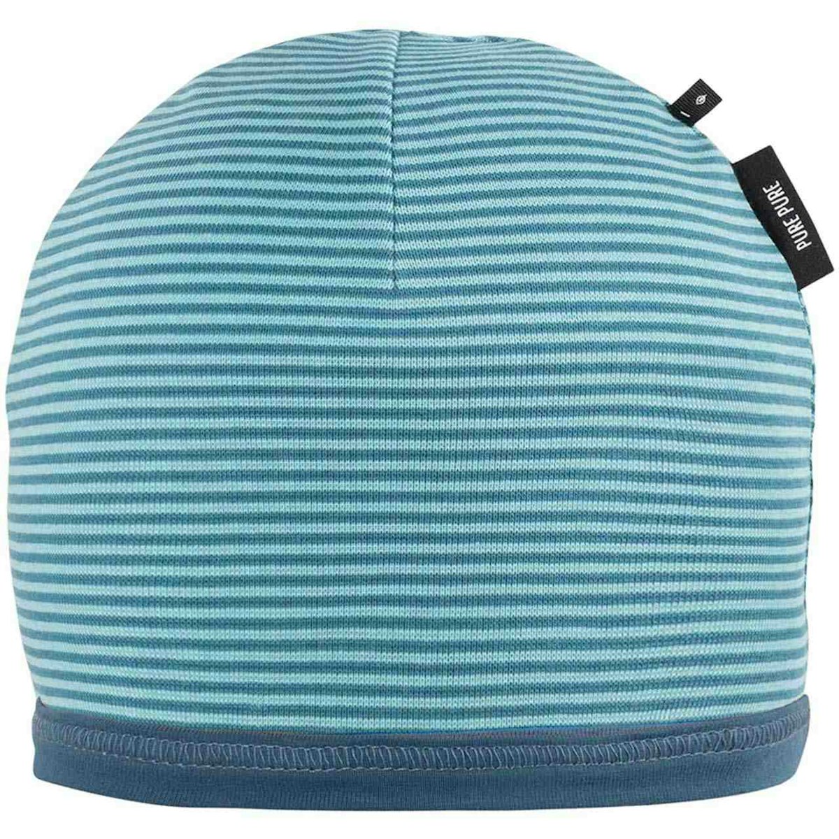 Leichte Beanie Ringel blau 47/49