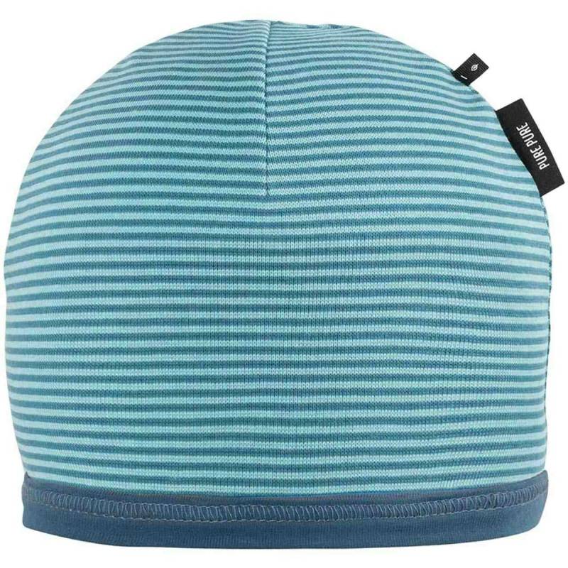Leichte Beanie Ringel blau 47/49