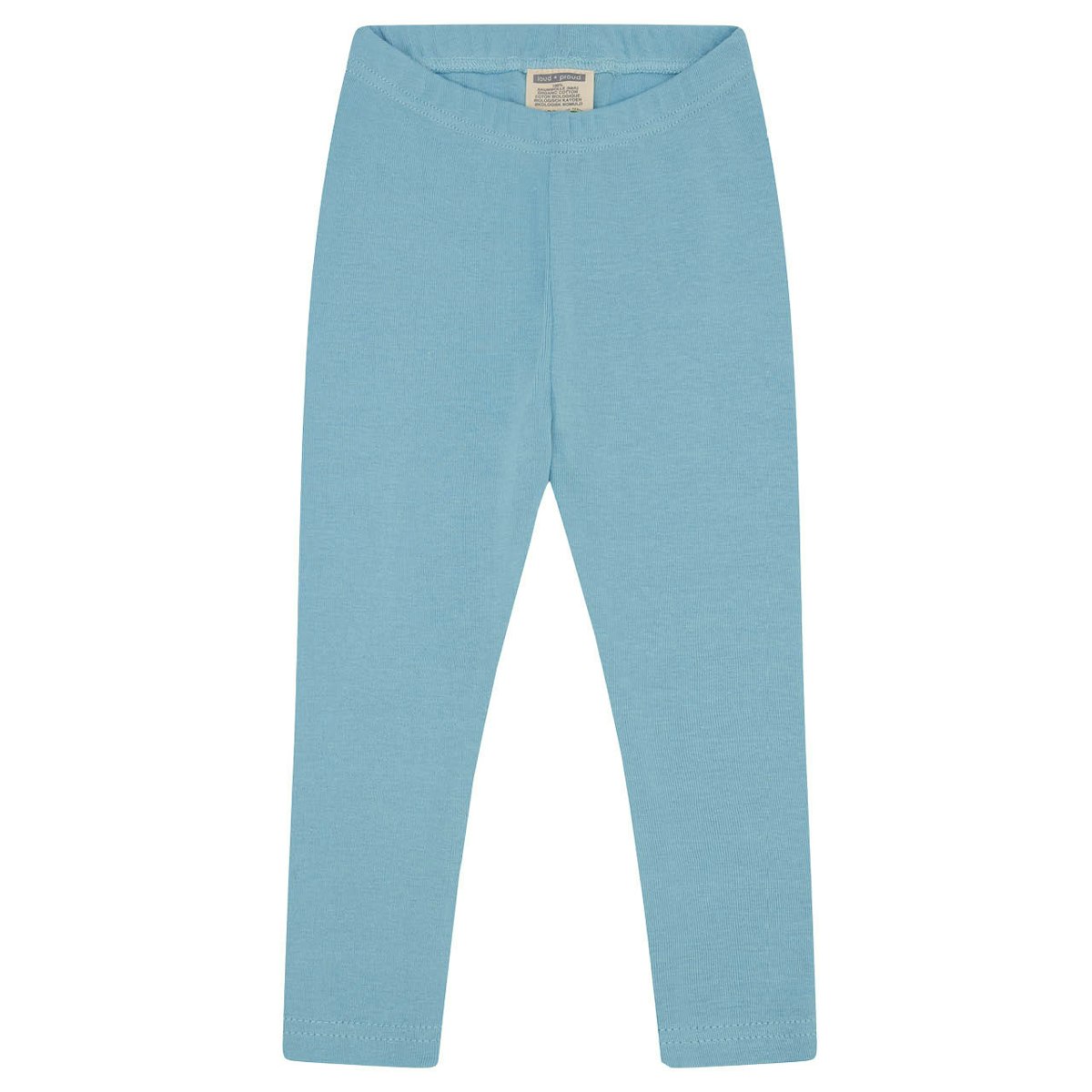 Leichte Feinripp Leggings 100% Bio Baumwolle hellblau 128