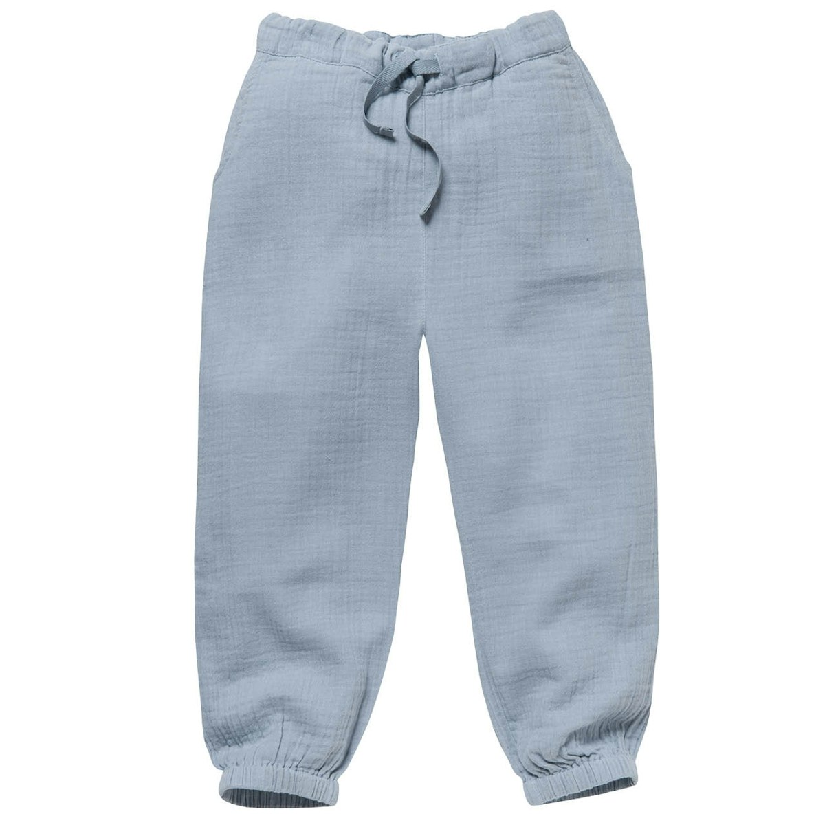 Leichte Kinder Musselin Hose taubenblau 128
