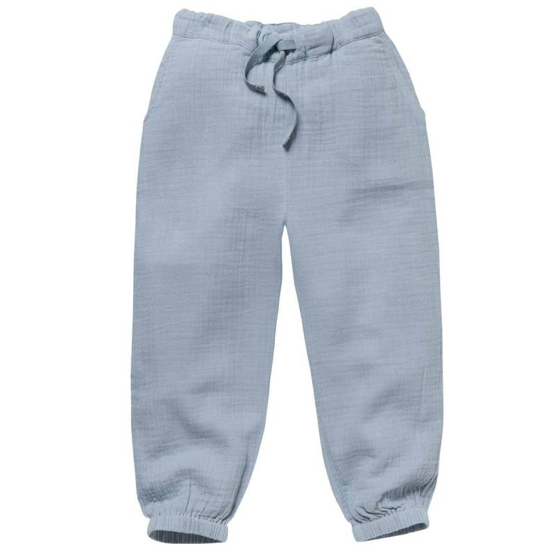 Leichte Kinder Musselin Hose taubenblau 128