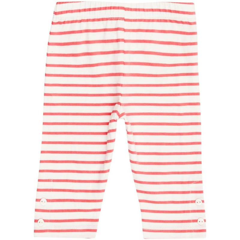 Leichte Leggings 3/4 rosa gestreift 86/92