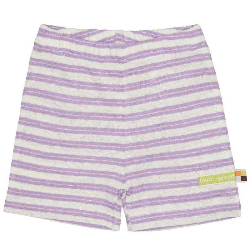Leichte Leinen Shorts flieder geringelt 146/152