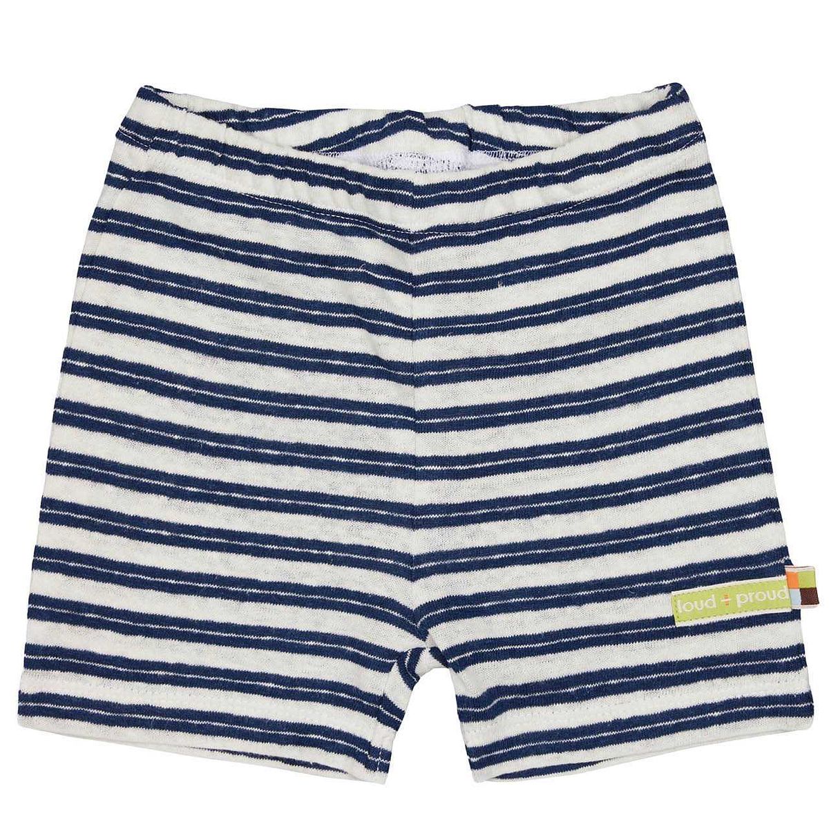 Leichte Leinen Shorts marine geringelt 74/80