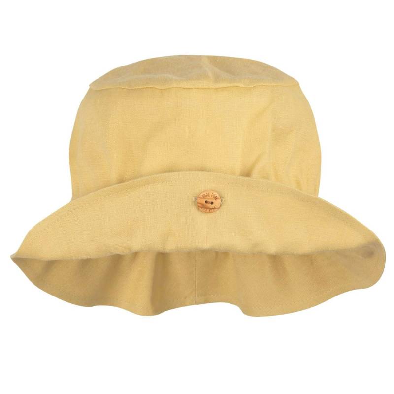 Leichte Leinen Sommermütze gelb 55 Leichte Leinen Sommermütze gelb 55