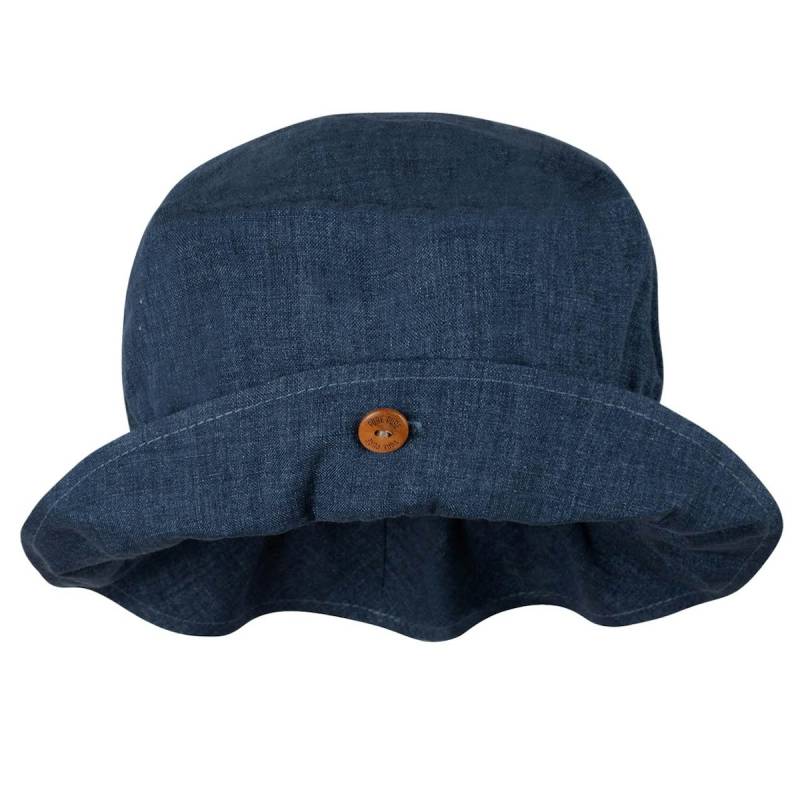 Leichte Leinen Sommermütze jeans-blau 55