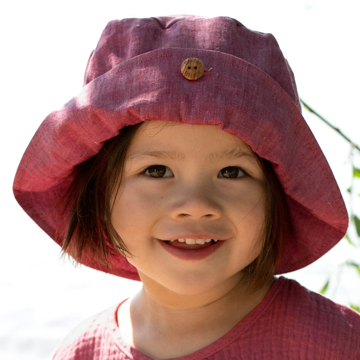 Leichte Leinen Sommermütze mauve 47