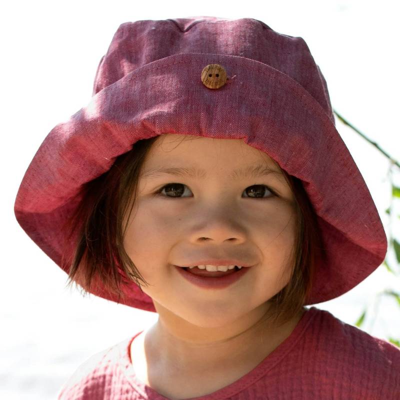 Leichte Leinen Sommermütze mauve 47 Leichte Leinen Sommermütze mauve 47