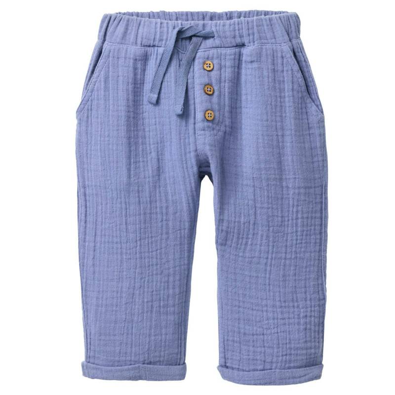 Leichte Musselin Hose blau 104