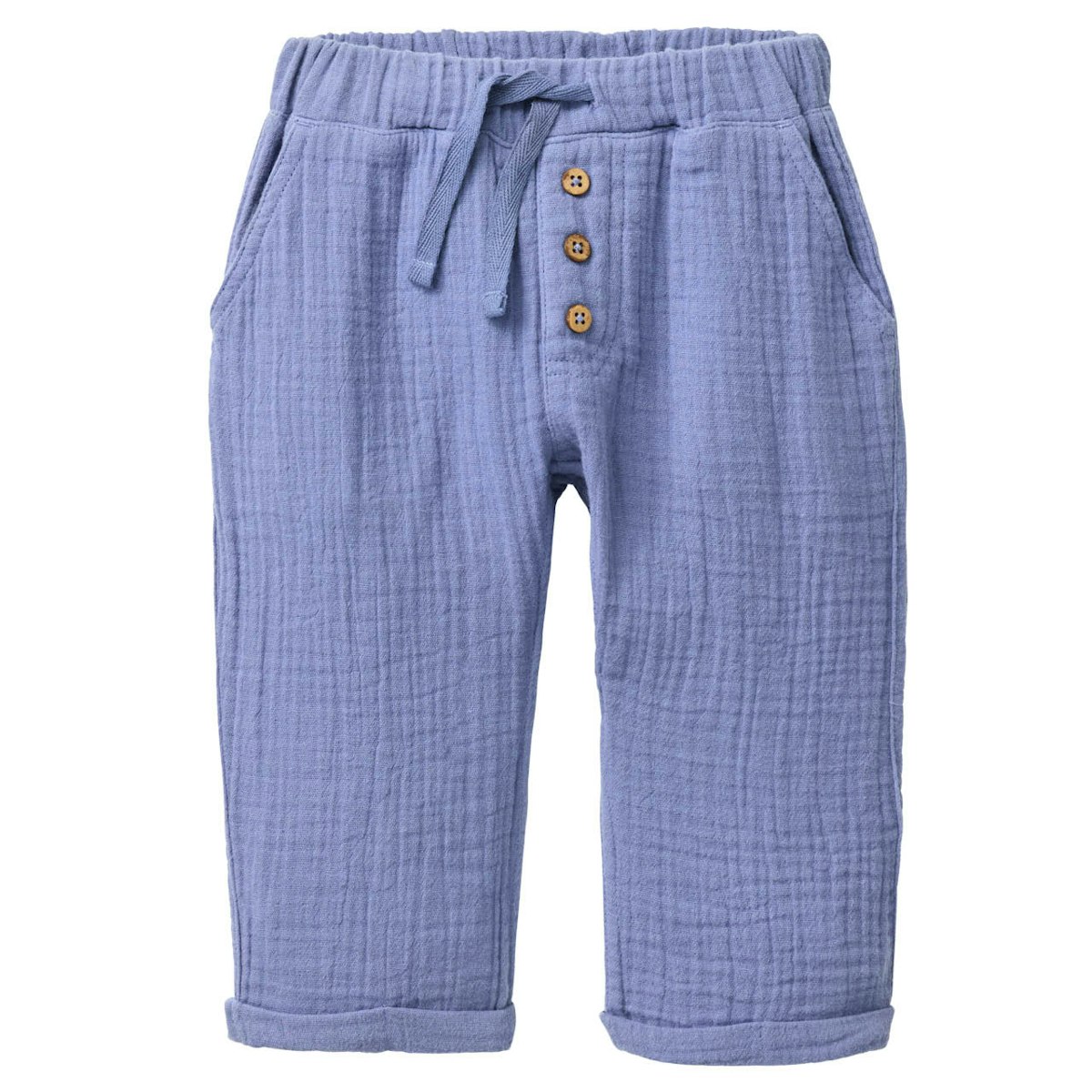Leichte Musselin Hose blau 74/80