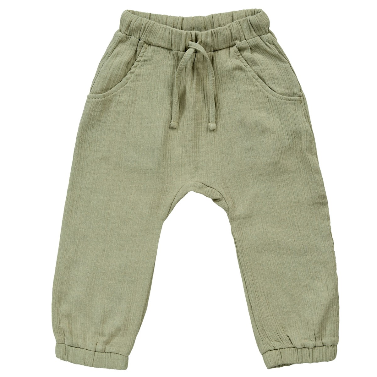 Leichte Musselin Hose grün 74/80