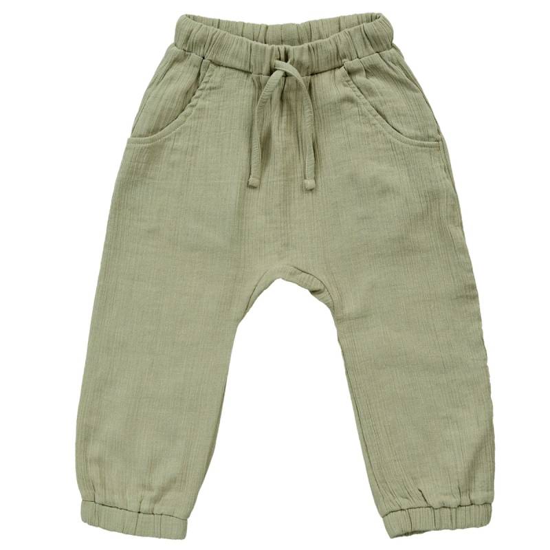 Leichte Musselin Hose grün 74/80