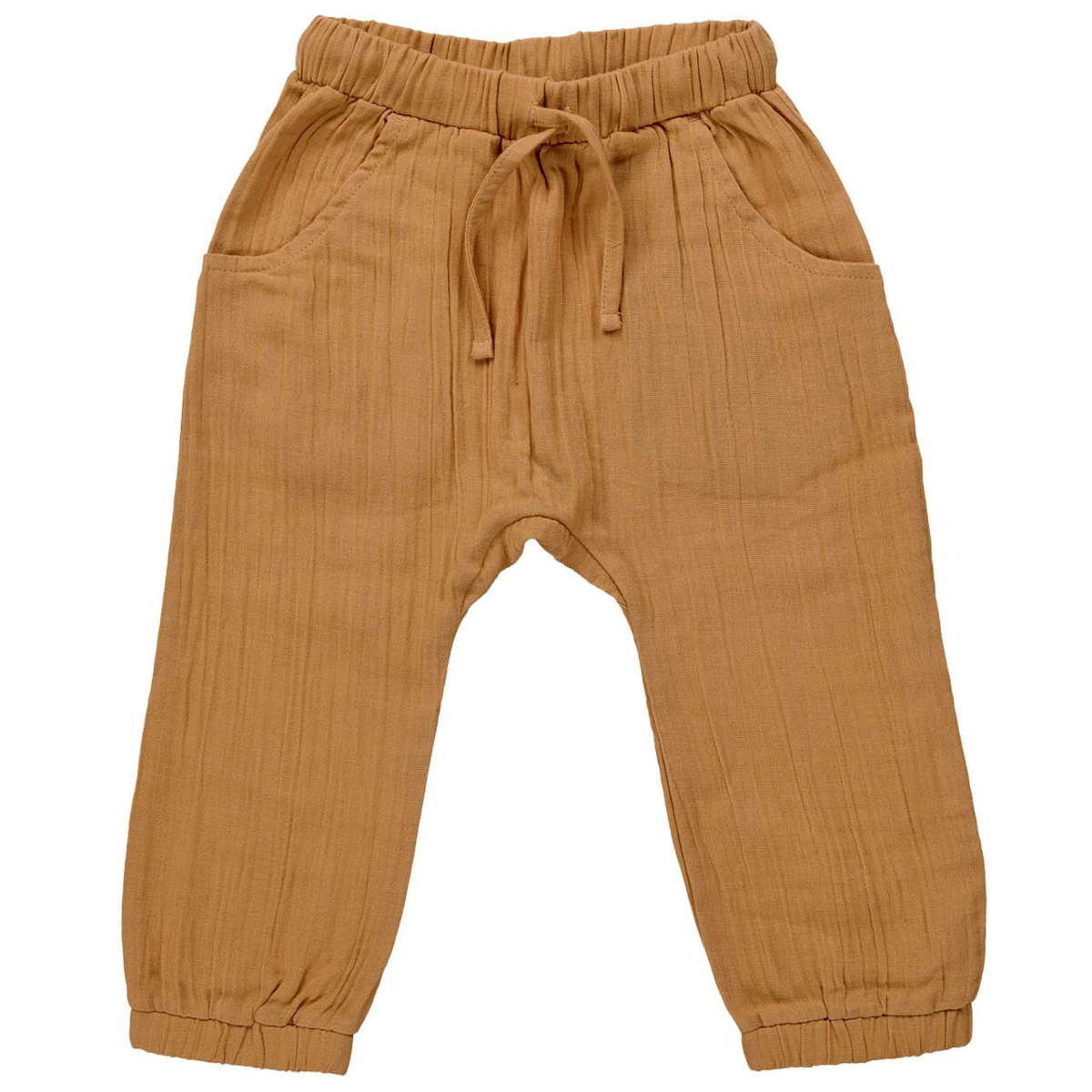 Leichte Musselin Hose karamell 128