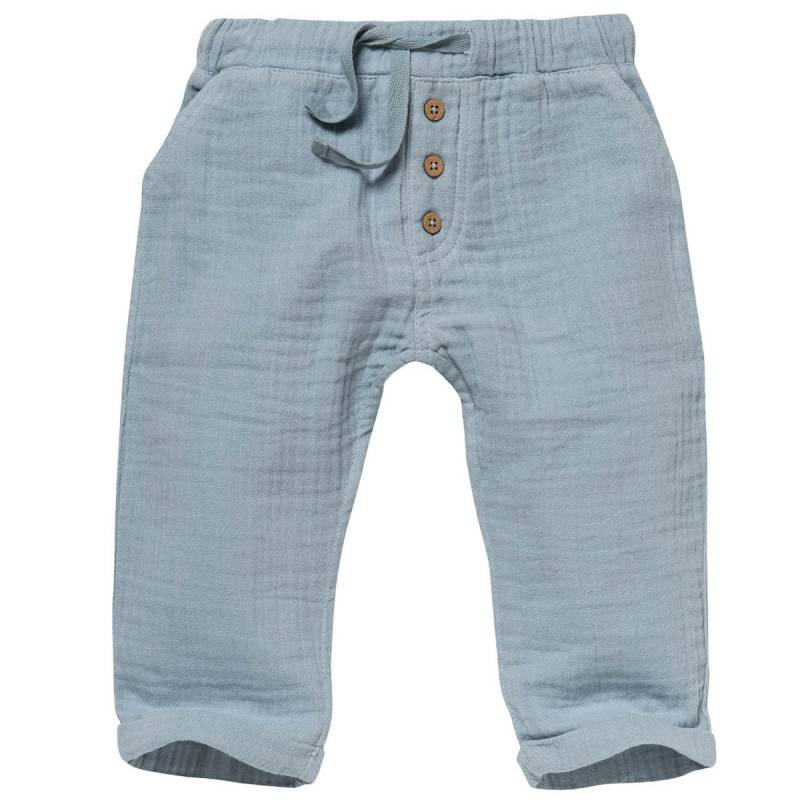 Leichte Musselin Hose taubenblau 62/68 Leichte Musselin Hose taubenblau 62/68