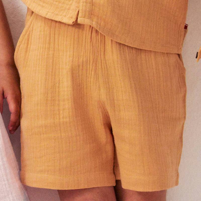 Leichte Musselin Shorts honiggelb Größe 134/140