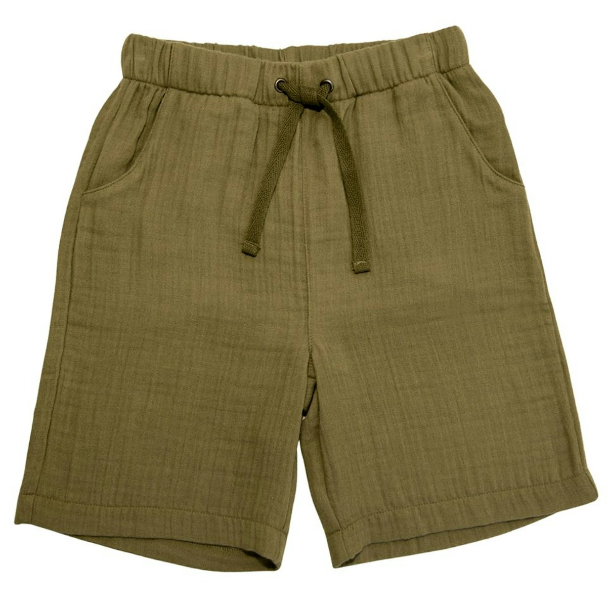 Leichte Musselin Shorts oliv-grün 104