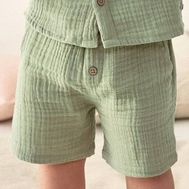 Leichte Musselin Shorts olivgrün 86/92