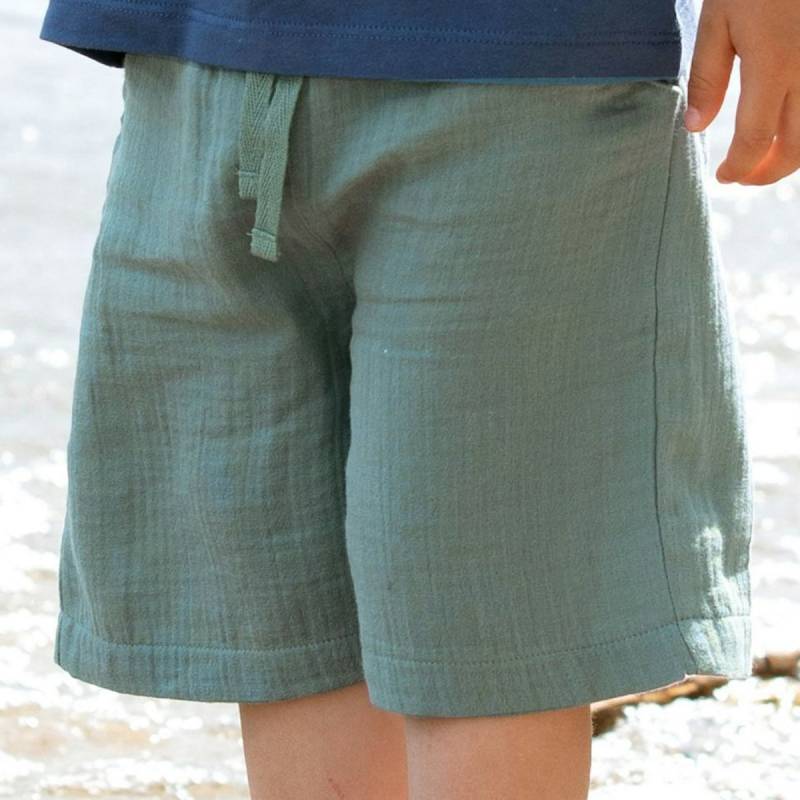 Leichte Musselin Shorts stahlblau 98