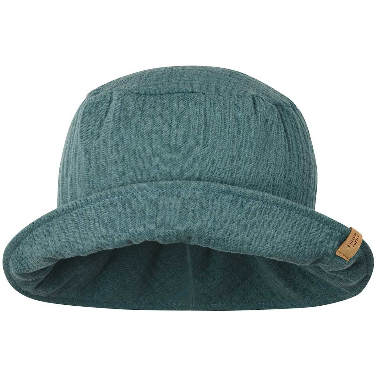 Leichte Musselin Sommermütze blau 47