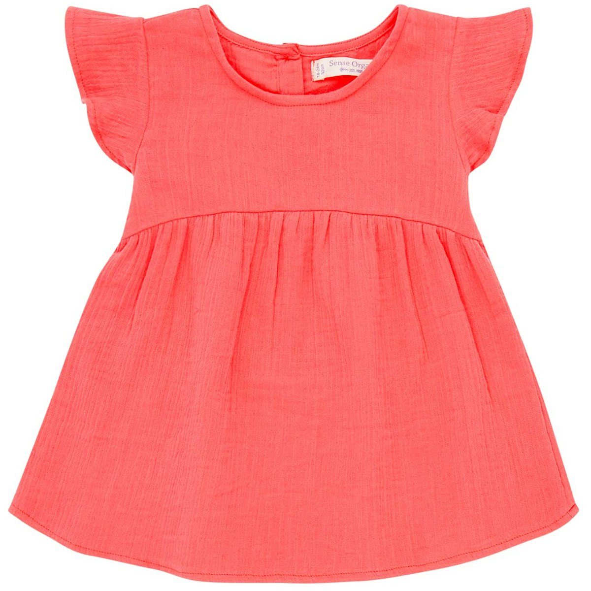 Leichte Musselin Tunika in korall-rosa 62/68