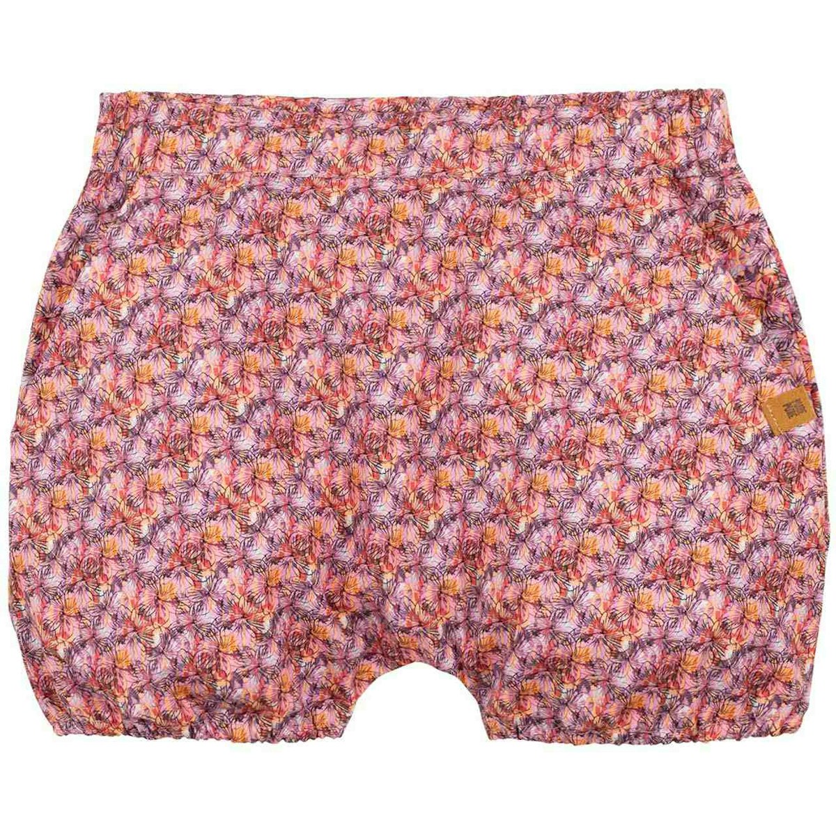 Leichte Popeline Babyshorts Blumen beere-rose 86