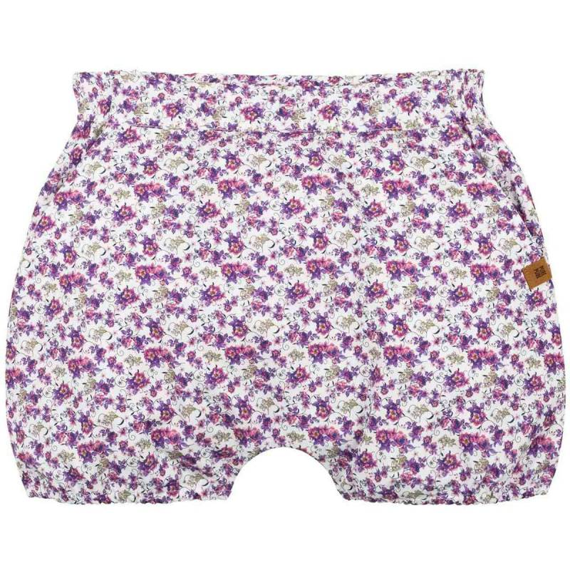 Leichte Popeline Babyshorts Blumen lila 98