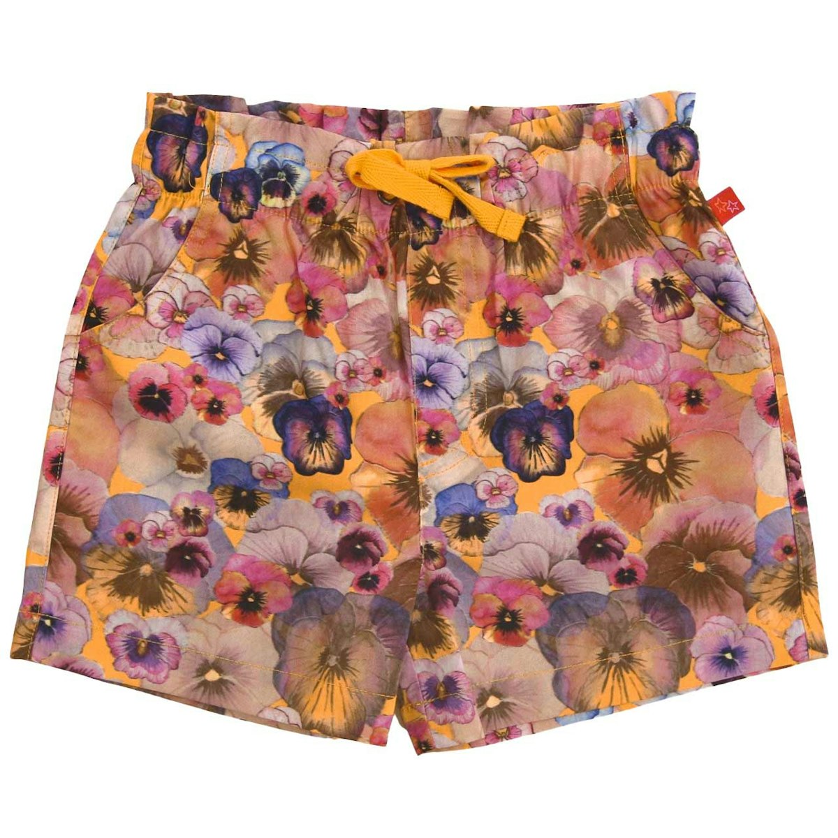 Leichte Popeline Shorts Orchideendruck 128