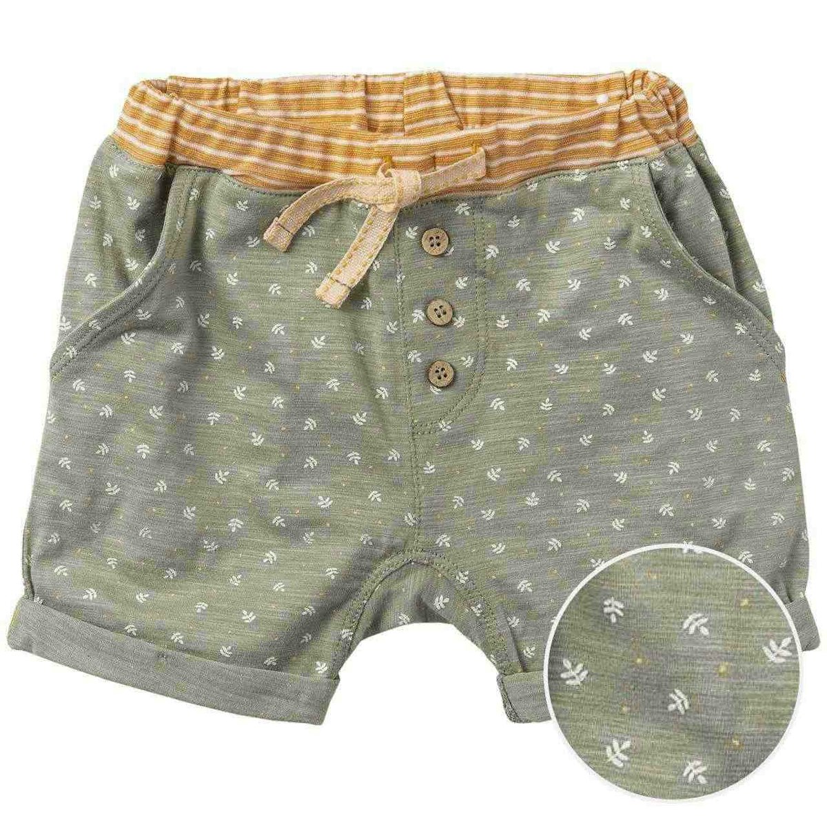 Leichte Shorts Blätter khaki Gr. 62/68