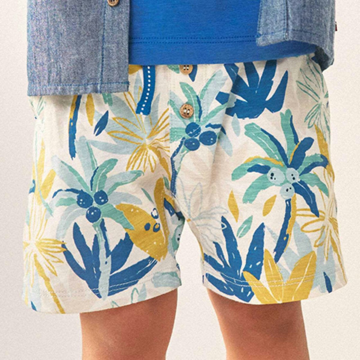 Leichte Shorts Palmen türkis 104