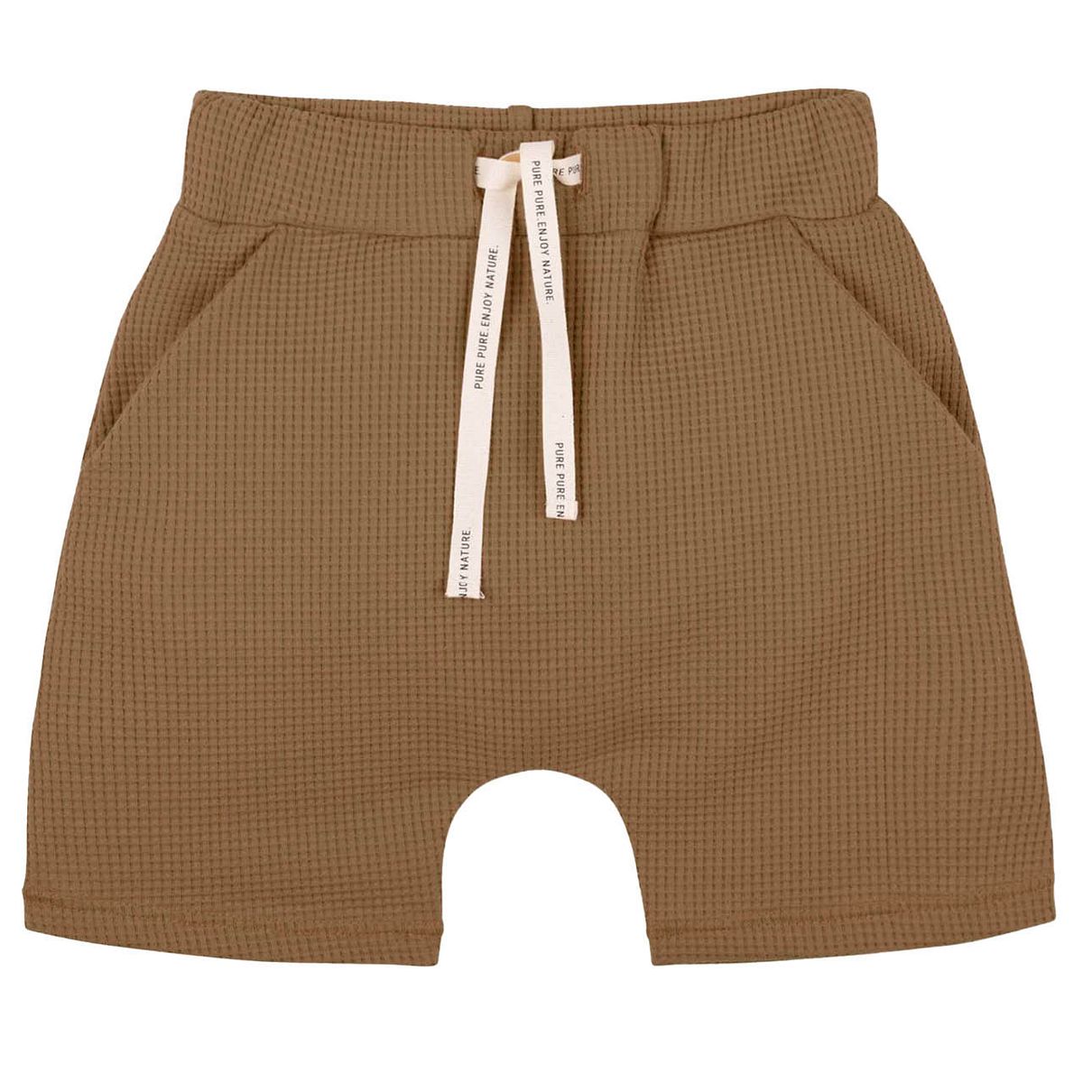 Leichte Shorts in Waffeloptik braun 110/116