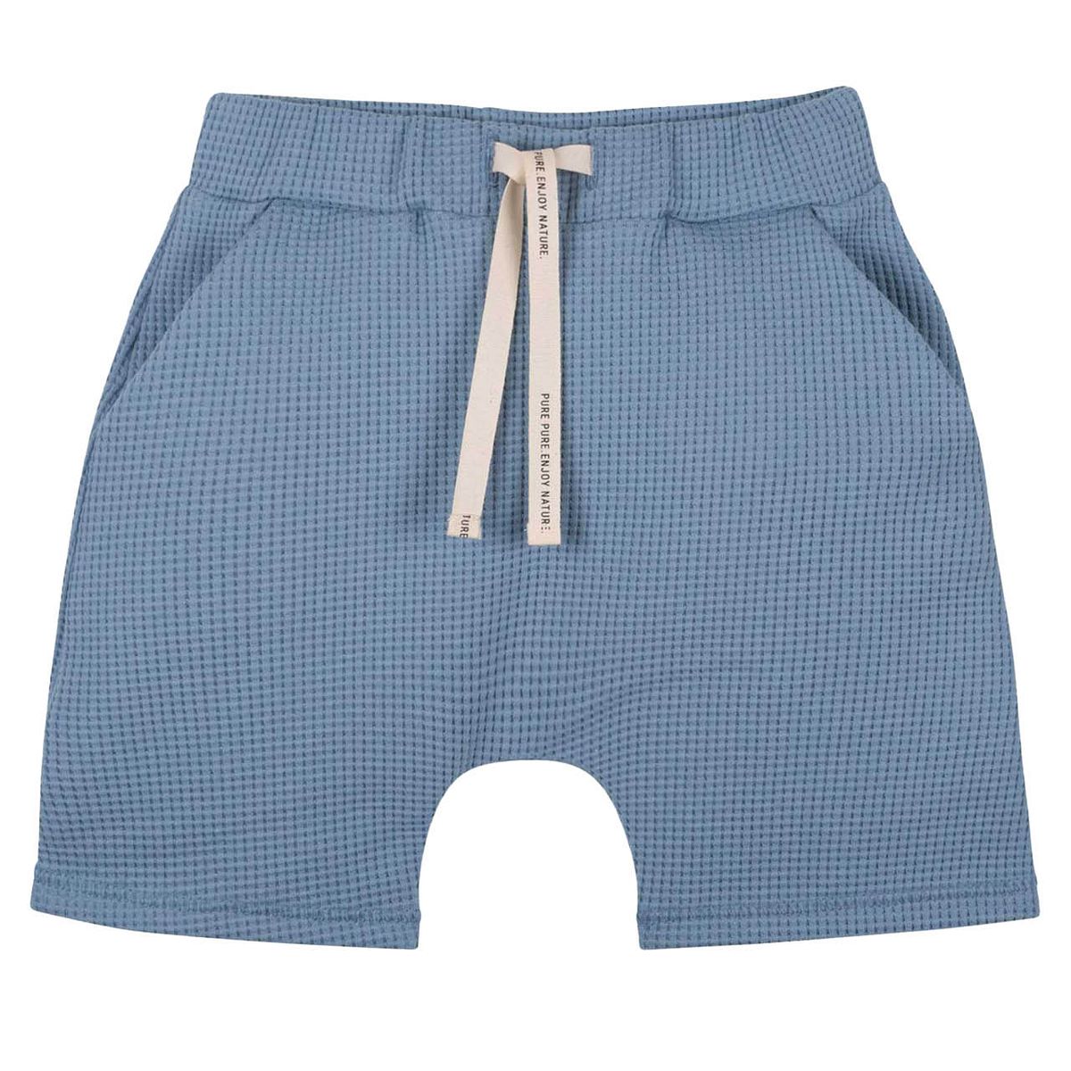 Leichte Shorts in Waffeloptik hellblau 98