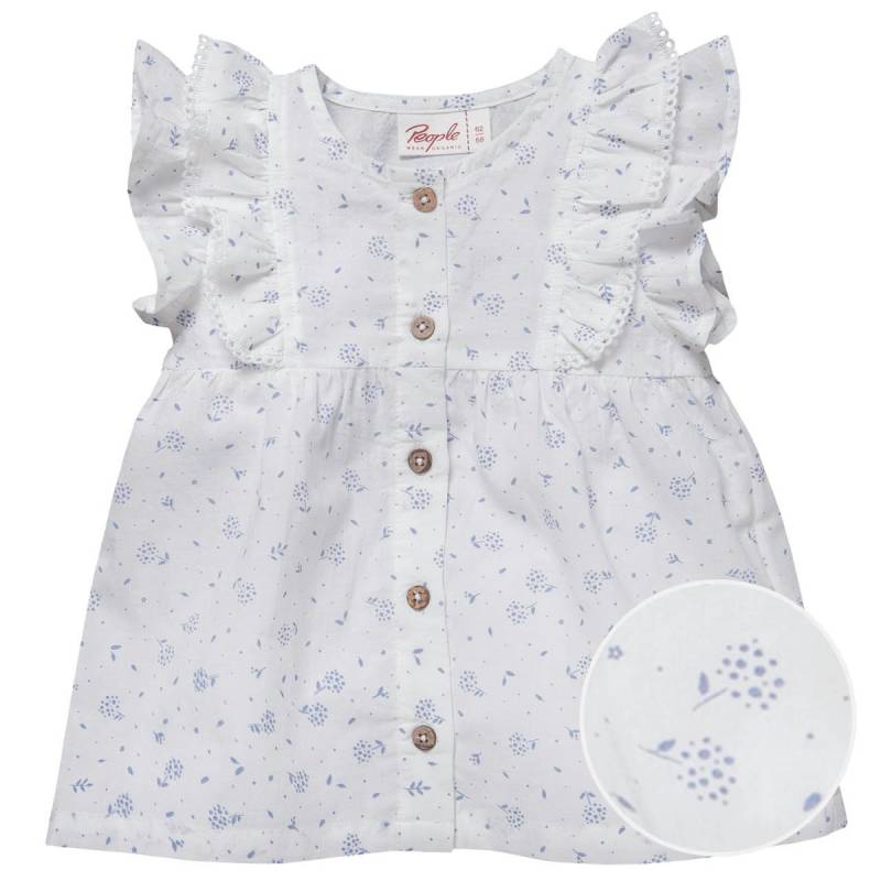Leichte gewebte Bluse Blümchen weiß 98/104