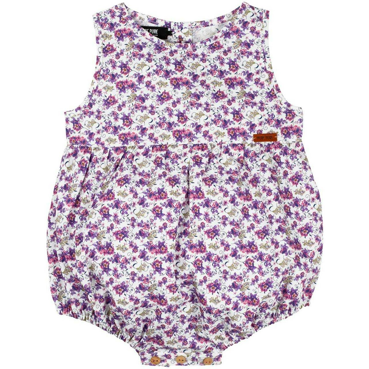 Leichter Beachbody Blumen ohne Arm lila 86