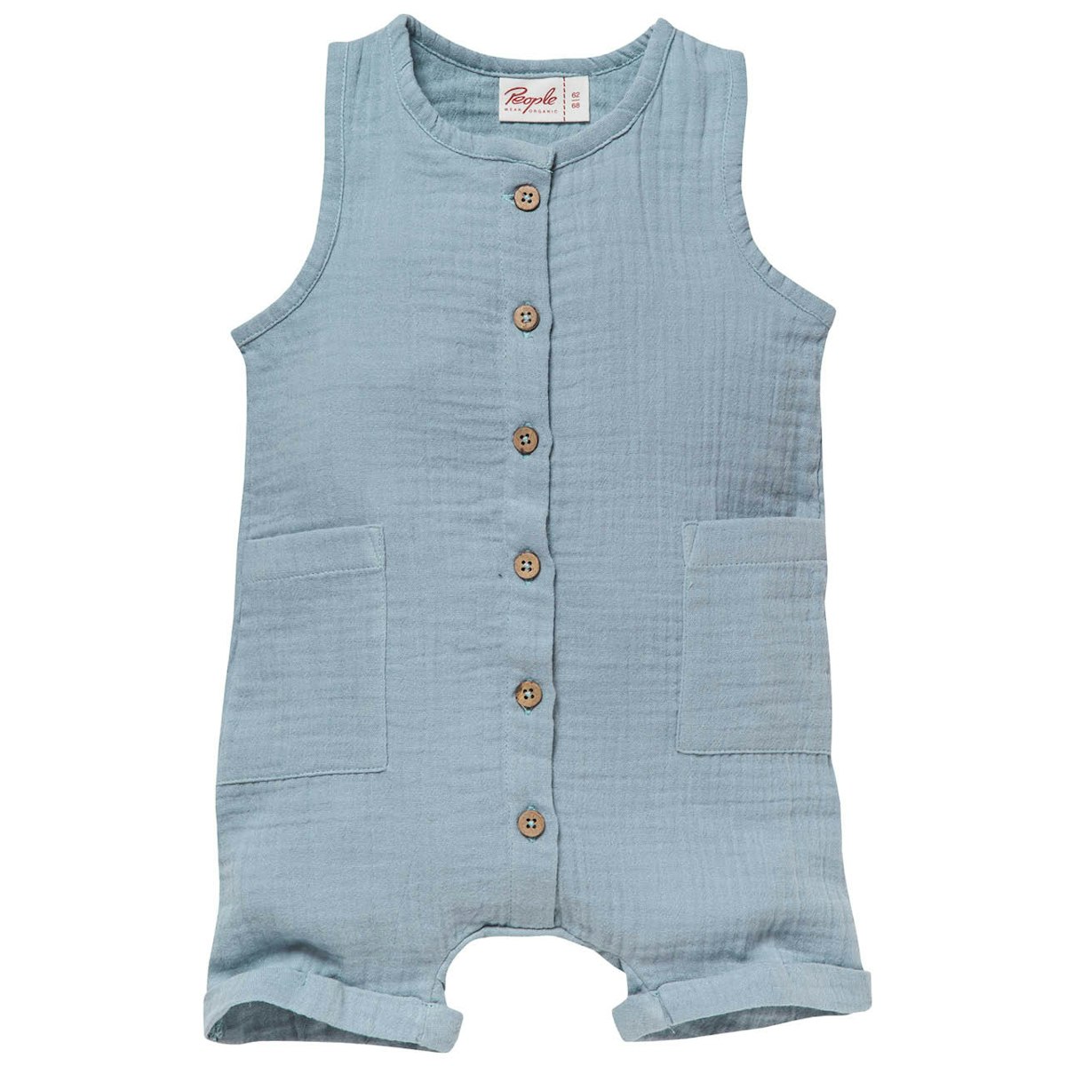 Leichter Beachbody Musselin taubenblau 86/92