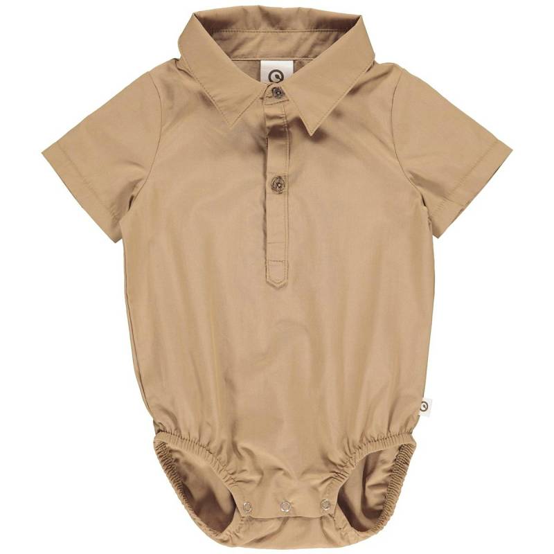 Leichter Kragen Body kurzarm beige 86
