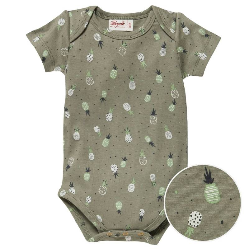 Leichter Kurzarmbody Ananas khaki 74/80
