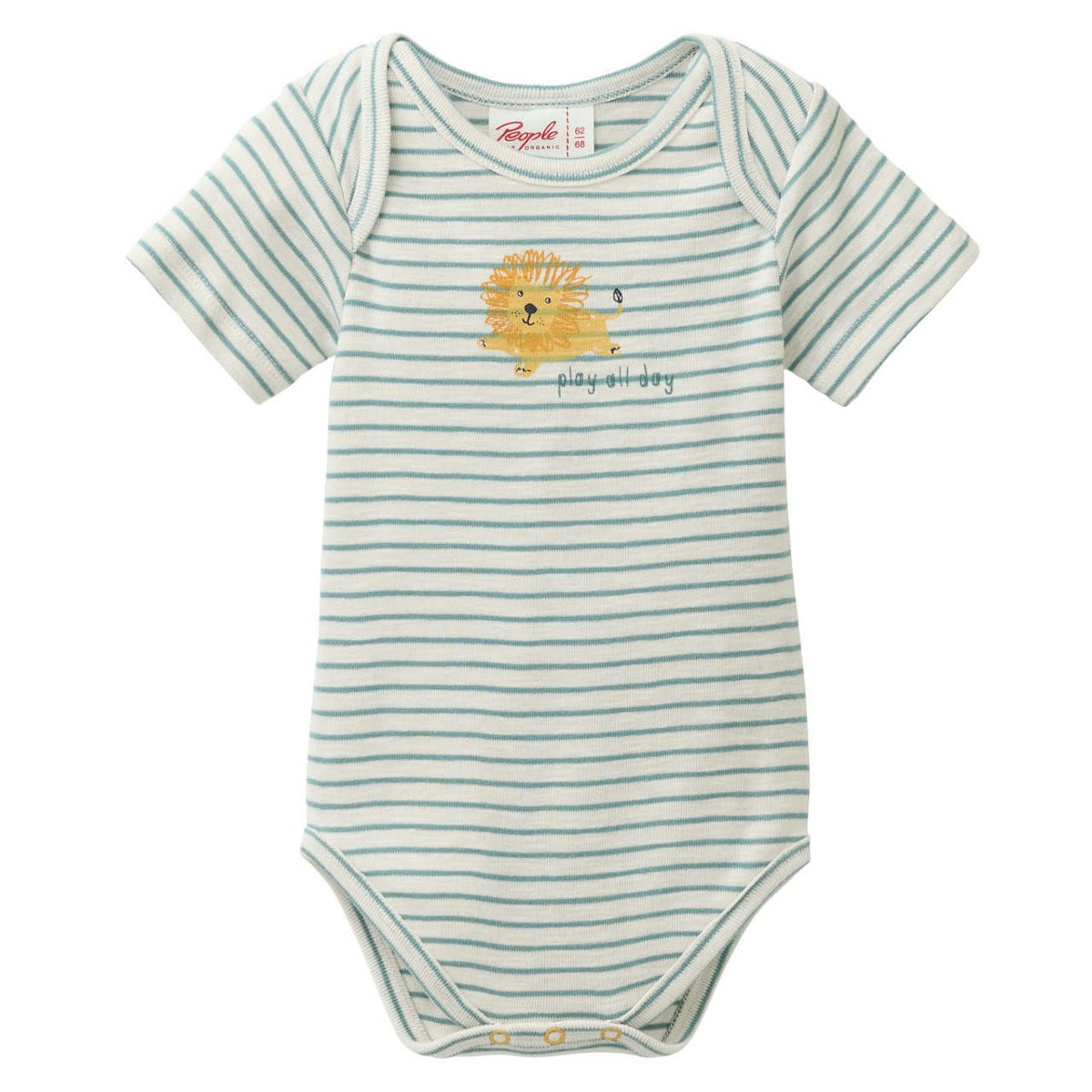 Leichter Kurzarmbody mint gestreift 50/56