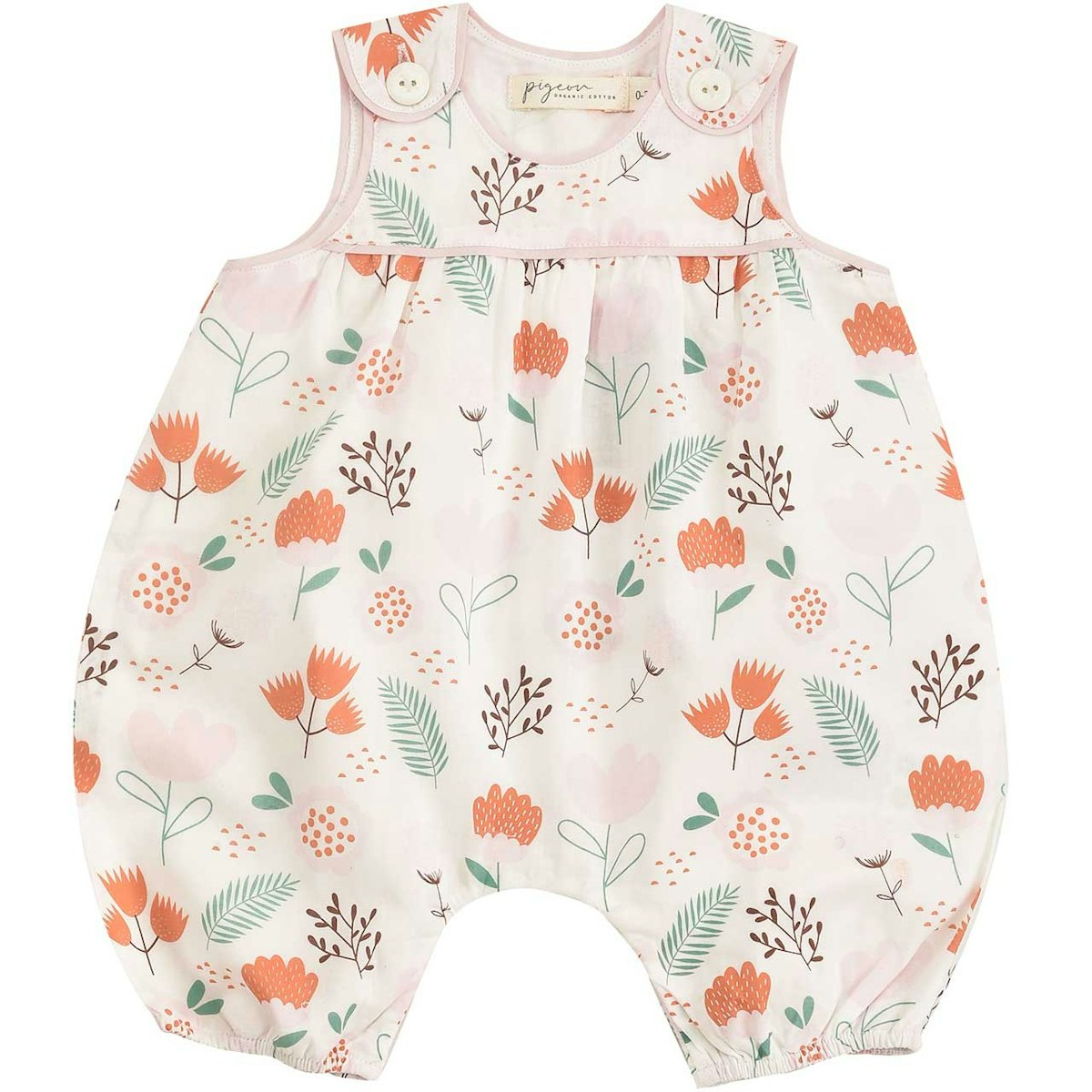 Leichter Sommer Strampler Blumen 74