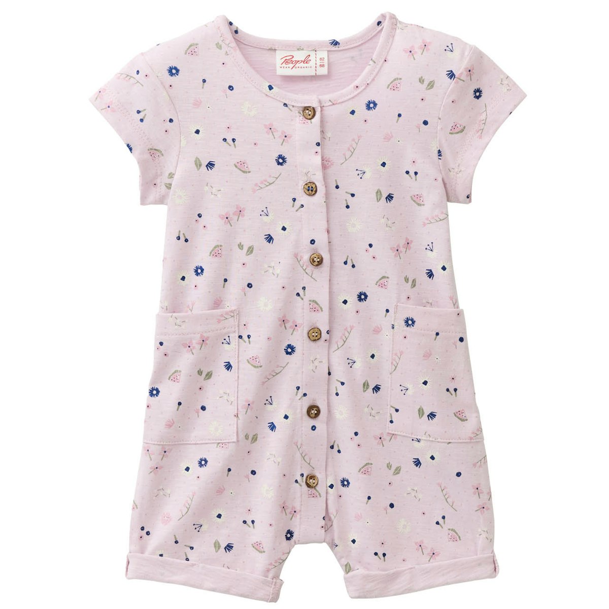 Leichter Sommerblumen Beachbody hellrosa 98