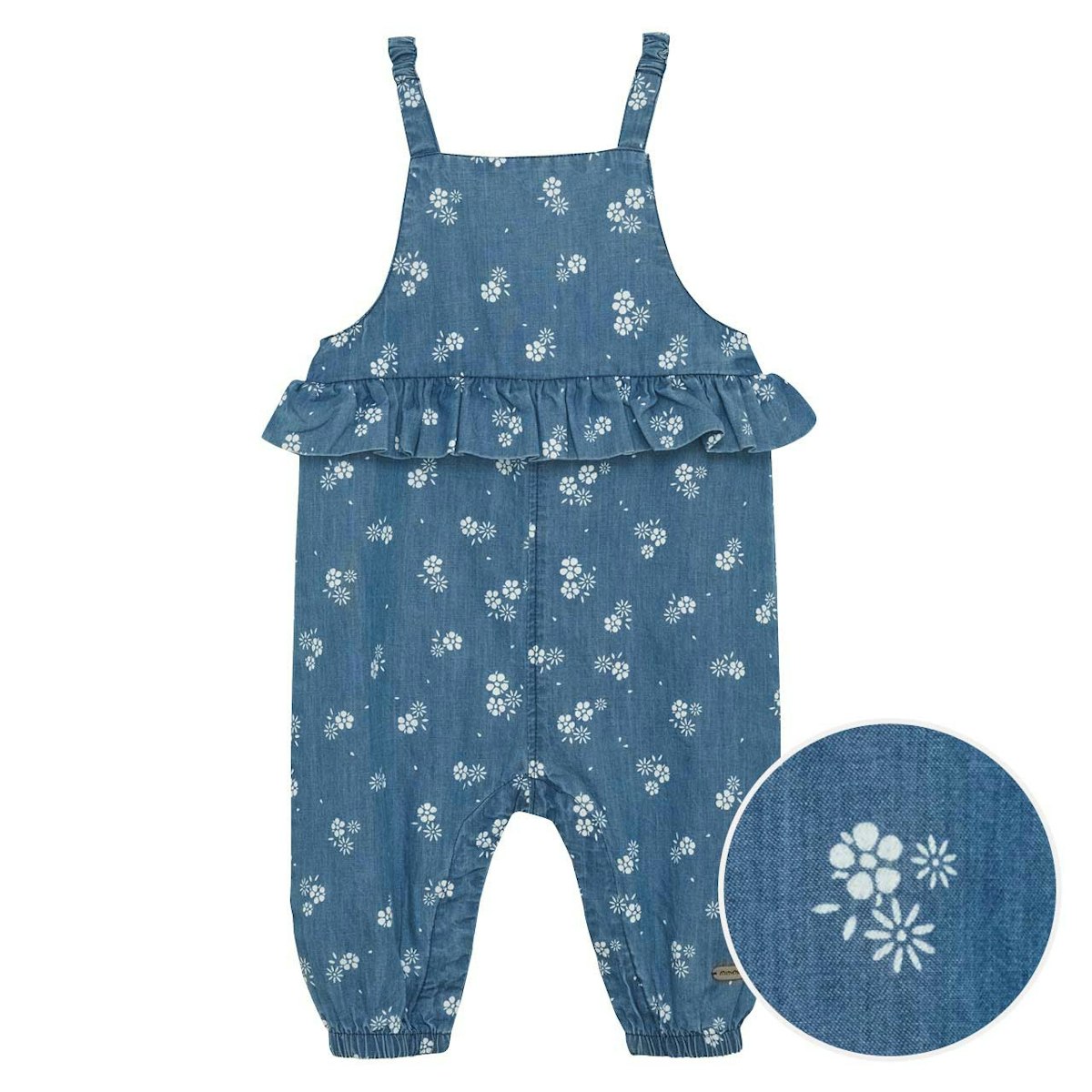 Leichter Strampler Chambray jeansblau 92