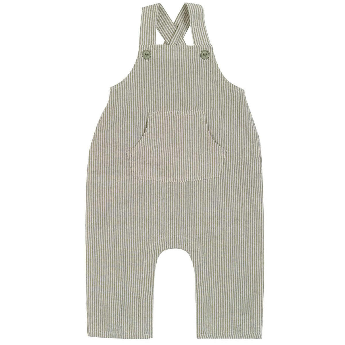 Leichter grüner Baby Strampler Latzhose Krepp-Gewebe 92