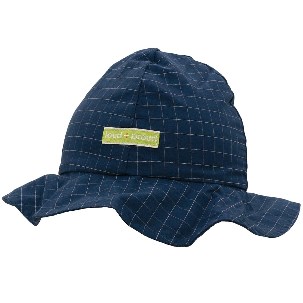 Leichter karierter Sonnenhut marine 74