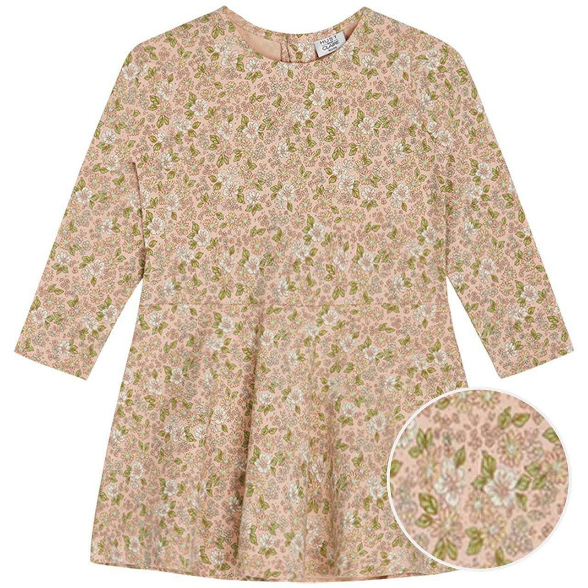 Leichtes Blumen Kleid Reißverschluss rosa 128